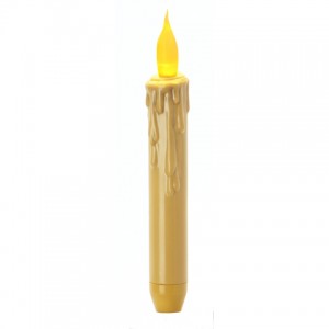 Battery Operated LED Taper Candle with Timer - Antique - 6 inches   568065052